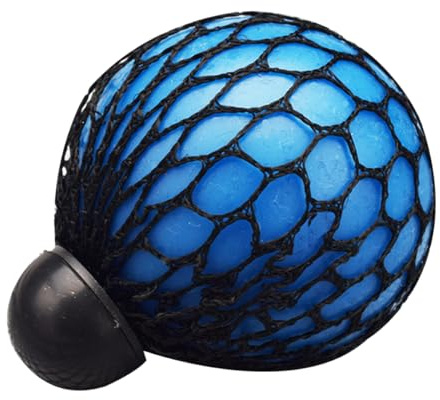 Comebachome Squeeze Traubenkugeln, Zappel -Mesh -Kugeln Sensorische Traubenbälle Spielzeug für Erwachsene Druck Relief Büro blau schwarz, zappelnde Mesh Bälle