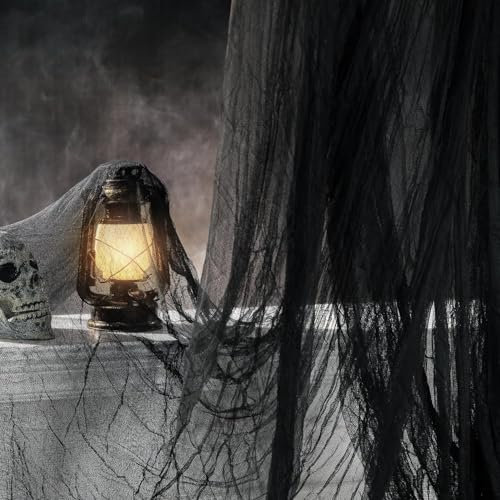 Halloween Gruseliges Tuch Dekorationen - Halloween Gruseliger Stoff,Gruseliges Tücher für Halloween Party Innen Außen Gruselhäuser Türen