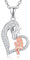 Mädchen und Pferd Halskette für Mädchen 925 Sterling Silber Pferdeschmuck Herz Pferd Kette Anhänger Geschenke für Frauen