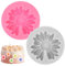 2 Stück Blumen Schokolade Silikonform, 3D Silikon Kuchenform, Gänseblümchen Silikonform, Blumen Kuchen Fondant Silikonformen, Chrysanthemen Blumenform für Cupcake Topper, Schokolade(Groß)