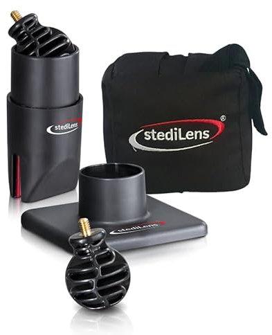 StediLens Camera/Telephoto Lens Gimbal-Like Stabiliser Combo Kit Inc. Car Window Mount, Gimbal-like Base & Beanbag Supports
