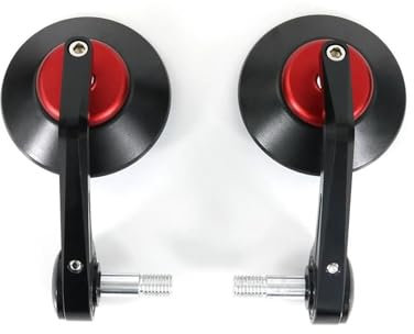 IPEVMLZ Für R Für Nine-T 2014 2015 2016 2017 2018 2019 S1000RR Motorrad Cafe Racer Lenkerendenspiegel Lenker Rückspiegel Seitenspiegel(ROT)