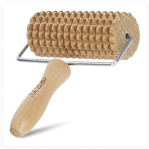 4FIZJO Großer Massageroller mit Griff, Faszienstab aus Holz, für optimale Hautstraffung, Lifting, Anti Cellulite Massage für ganzen Körper, Massage Stab, Celullite Roller