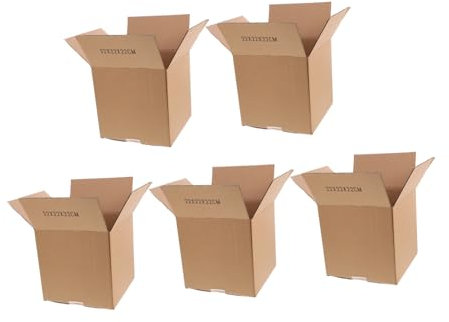 5 Stück Robuste Quadratische Umzugskartons für Versand und Umzug
