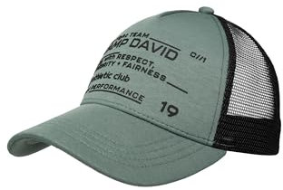 Camp David Herren Trucker Cap mit Rubber Artwork Dark Sage None