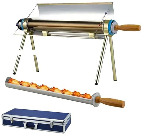 Barbecue Solaire Portable, Four Solaire Amovible De 1,5 L avec Boîte De Rangement, Température De Stagnation du Tube À Vide 150 ℃-290 ℃, Outils De Barbecue De Camping pour L'extérieur, La Plage