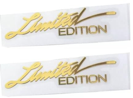 2X Limited Edition Aufkleber 3D Metall Emblem Gold Auto Motorrad Sticker Tuning XCBW