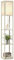 HOMCOM Lampadaire moderne avec trois étagères ouvertes, pour salon, 160cm, ampoule non incluse, chêne