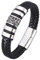 Aotiwe Lederarmband Herr Set, Herren Armbänder Silber Geflochtene Kordel Im Schlichten Stil aus Stahl 16.5cm