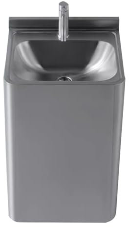 SQMGFA Évier Vertical en Acier Inoxydable à Une cuve, lavabo à Colonne, lavabo sur Pied, évier Utilitaire autoportant, évier de Cuisine, Noir - 500 x 435 x 800 mm