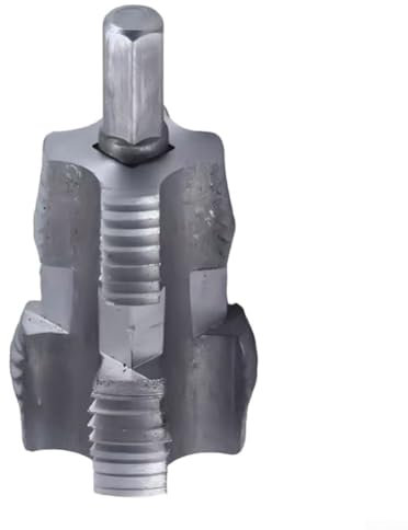 Wasserrohr-Innengewindeöffner Werkzeug für effiziente Sanitärarbeiten an 4-, 6-Punkt-PVC-Kunststoffrohren (A)