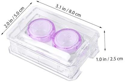 CALLARON 2pcs Practical Storage Box for Blue Eye Contacts Case Lenses Cleaning Pouch