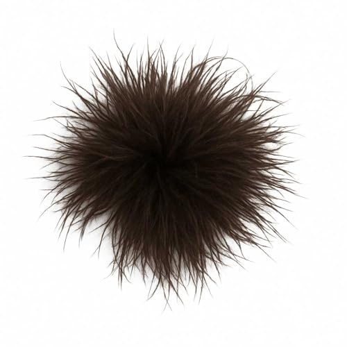 stylx Feder Brosche - Damen Fluffy Straußenfeder Anstecker Vintage Stil Hutaccessoire Braut Hochzeit Party Fasching Haarclip Fascinator für Blazer Kleid Jacke – Boho Blumen Design