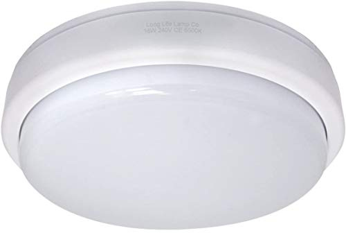 18W LED Bulkhead Ceiling Light Round, 6500K 18WLEDBHIU | Mounted, Dome