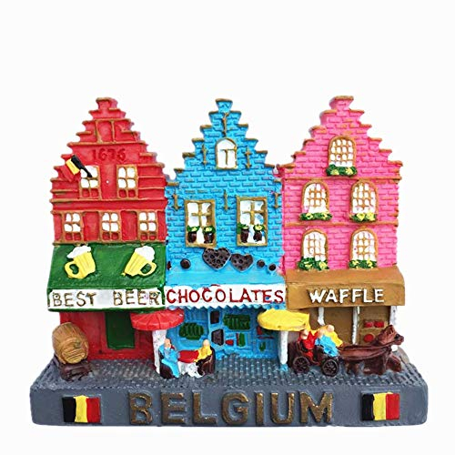 MUYU Magnet 3D Stadtansicht Kühlschrankmagnet, Motiv: Brüssel, Belgien, Dekoration für Zuhause und Küche, Souvenir, 1 Stück, Ethylen-Vinylacetat (EVA)