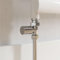 DuraTherm® Manual Straight Towel Radiator Valve Set, 15mm Central Heating Valves for Radiators, Round Polished Chrome