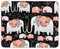 Cute Elephants Mouse Mat Pad - Love Hearts Baby Animal Fun Computer #15602