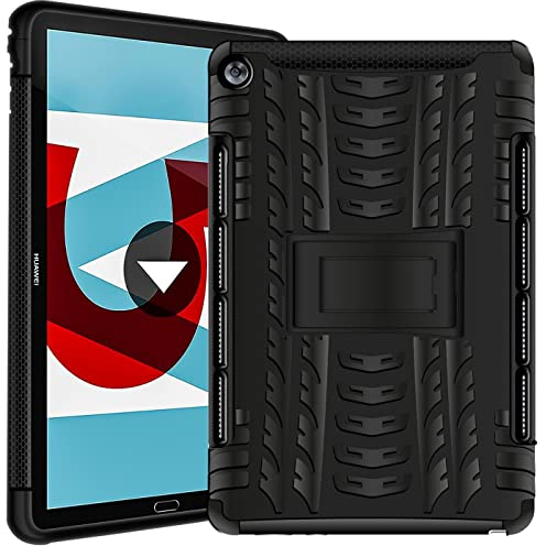 Verco Coque pour Huawei Mediapad M5 10.8 Pouces, Housse Étui de Protection pour Mediapad M5 Pro Robuste Antichoc Case Outdoor Armure, Noir