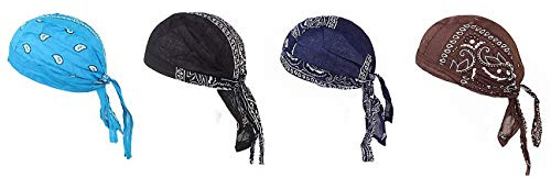 Atmungsaktiver Bandana-Hut Baumwolle Durag Headwrap Pirate Cap Skull Caps Herren Damen