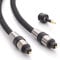 Eagle Cable by INAKUSTIK – 10021015 – Deluxe Optokabel | für Digitale Audiosignale | 1,50m in Schwarz | Nylonleiter für max. Lichtleitfähigkeit - inkl. 1 Stück Miniklinken Adapter| mit Geflechtschirm