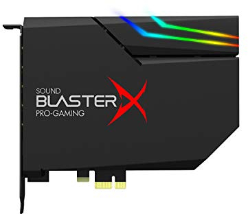 Creative Sound BlasterX AE-5 Plus SABRE32-class Hi-res 32-bit/384 kHz PCIe Gaming Sound Card and DAC with Dolby Digital and DTS, Xamp Discrete Headphone Bi-amp, Up to 122dB SNR, RGB Lighting System