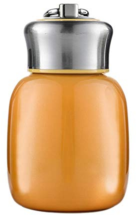 Botella térmica de 200 ml, botella de agua aislada al vacío, sin fugas, botella de agua fría y caliente al vacío, para niñas, niños y adultos (naranja rojo)