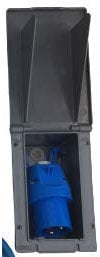 AEP MAINS 240V 16A FLUSH HOOK UP RECTANGLE SOCKET CARAVAN CAMPER VAN RV MOTORHOME