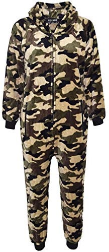 A2Z 4 Kids Animal Onesie for Kids Girls Boys Super Soft Costume Onesie - E.S Camouflage Green 3-4