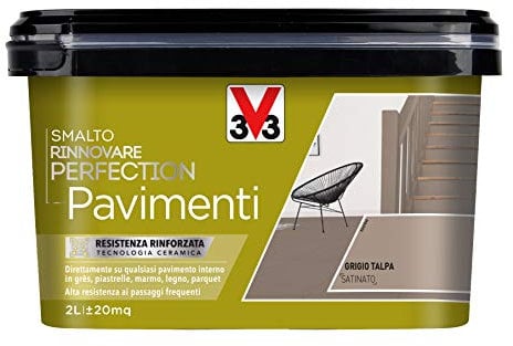 V33 SMALTO RINNOVARE PERFECTION PAVIMENTI Grigio Talpa Satinato 2 L