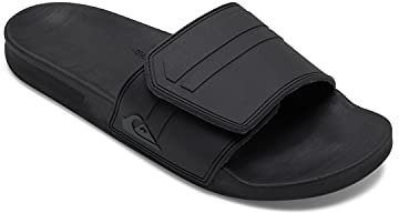 Quiksilver Men's Rivi Slide Adjust Sandal, Black/Grey/Black, 6.5 UK