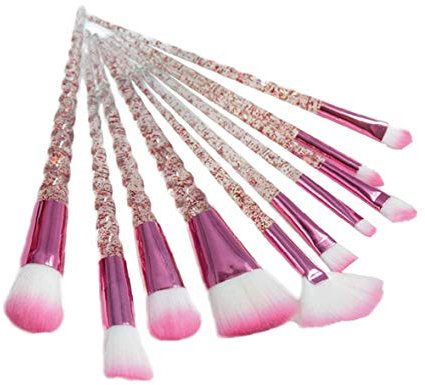 10pcs / Set Femmes Pinceaux De Maquillage Visage Fond De Teint Poudre Blending Blush Correcteur Fards À Paupières Cosmétiques Brosses