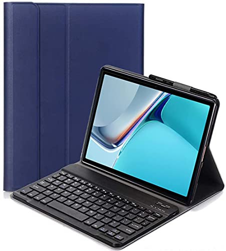 YHFZR Tastiera Custodia per Huawei MatePad 11 - QWERTY Ultra Sottile PU Custodia con Supporto con Cover Tastiera Rimovibile Wireless Keyboard per Huawei MatePad 11, Blu