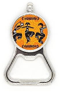 Dance People Mexico Totems - Apribottiglie in metallo con flauto messicano, in acciaio INOX