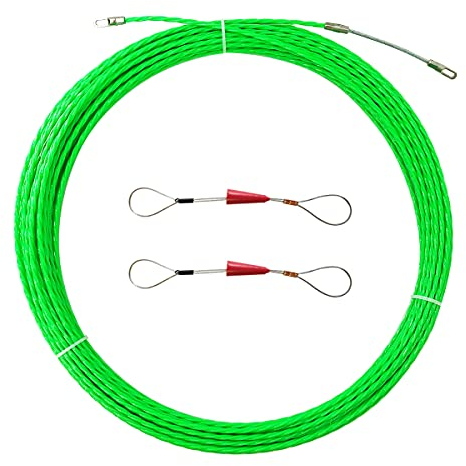 IRSCorp 20M 66ft Cable Puller Kit Through Wall Fish Tape 4mm PET Electrical Cable Puller Wire Guide Device Threader Duct Rodder Fish Cable Fastener