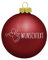 Deitert Weihnachtskugel mit Wunschtext Gravur, Ø 8cm, personalisierte Christbaumkugel aus Glas (matt), Individueller Weihnachtsbaumschmuck Namen oder Spruch, Engel-Motiv, Rot