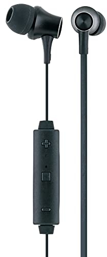 SCHWAIGER KH710BTS 513 In-Ear Kopfhörer Bluetooth mit Silikon Ohrpolster Kabelmikrofon Annahmetaste Klinkenstecker Noise-Cancelling Wireless 0,7m 108dB schwarz