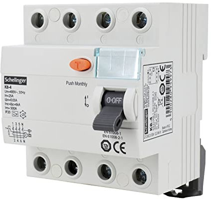 asvendo Electro/Schelinger/Disjoncteur différentiel/interrupteur FI/2 pôles/4 pôles (25 A/40 A/63 A) / 30 mA/type A (4 pôles/63 A/type A)