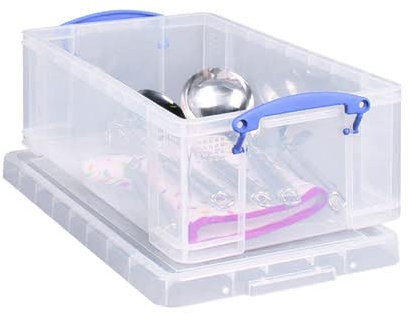 Really Useful 12L Plastic Storage Box with Lid 465x270x150mm C4 Clear 12C + Free finchley Refill Pen