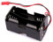 Battery Holder Plastic Storage Box Pack Receiver Case 4 x AA Battery Insert Compartment Container for 1/8 1/10 RC Model HSP(Black)