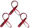 Nylon Kletterschlinge, 18mm Nylon Sling Runner für Klettern, Schaukeln, Baumarbeiten, Outdoor-Aktivitäten (60 cm, Rot (3 Stück))