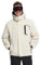 SwissWell Snowboardjacke Herren Gefüttert Wasserdicht Skifahren Winterjacke Warm Outdoor Funktionsjacke mit Reißverschlusstasche Weiß 2XL