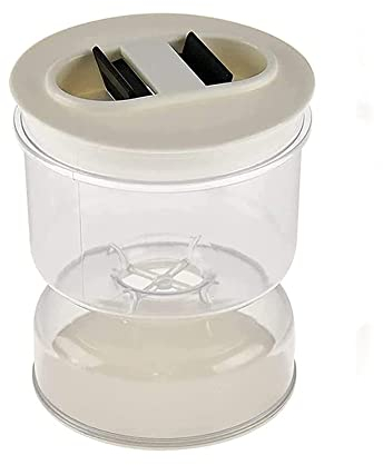 Felliserty Cornichons et sablier en verre, concombres Flip Bocal Séparé De Humide et Sec, Concombres Verre avec Passoire Flip, Séparateur Modern 11.5 x 13 cm