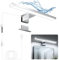 Hommie LED Spiegelleuchte Bad mit Schalter 30CM 5W 6000K Weiß Aluminiumlegierung Spiegellampe Badezimmer Lampe 230V Schrankleuchte Schminklicht Spiegel Beleuchtung IP44 Wasserdicht