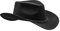 HADZAM Block Grain Leder Cowboyhut für Männer Frauen Form fähig in Out Back Hut Langlebige Leder Hüte für Männer | Westernhut, Schwarz, XXL