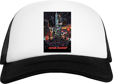 Blade Runner Poster Weiß Schwarz Unisex Baseball Cap White Black
