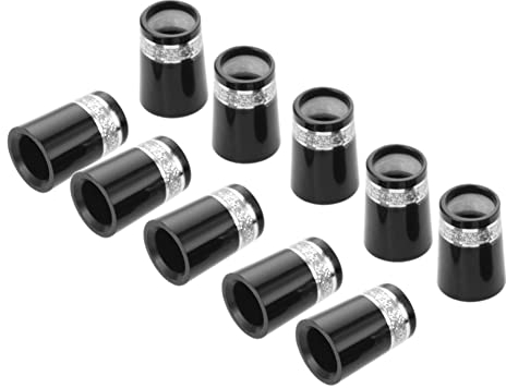 Haptufer 10 Pcs Golf Sleeve Ferrule for Golf Irons Tip Size 0.370 Plastic Golf Ferrules Club Shafts Accessories,Silver