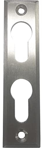 SCHÖSSWENDER SCH274805 Rosette mit 2 PZ-Lochungen, eckig, Edelstahl matt,