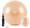 PhysKcal 65cm Beige Dicker Gymnastikball und 23 cm Pilatesball Set, Anti Burst Gymnastikball, Anti-Rutsch-Sitzball, Balanceball, Yogaball für Zuhause, Fitnessstudio und Büro