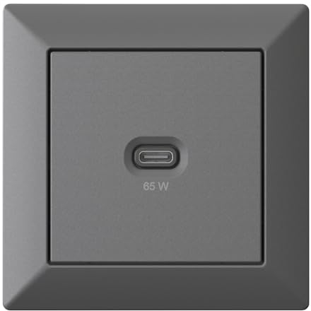 Unterputz USB-Ladestation, USB-C 65 Watt Charger, anthrazit