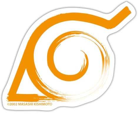 Spreadshirt Naruto Symbol Des Hidden Leaf Village Sticker, max. 10 x 10 cm, 10 x 10 cm, Weiß glänzend